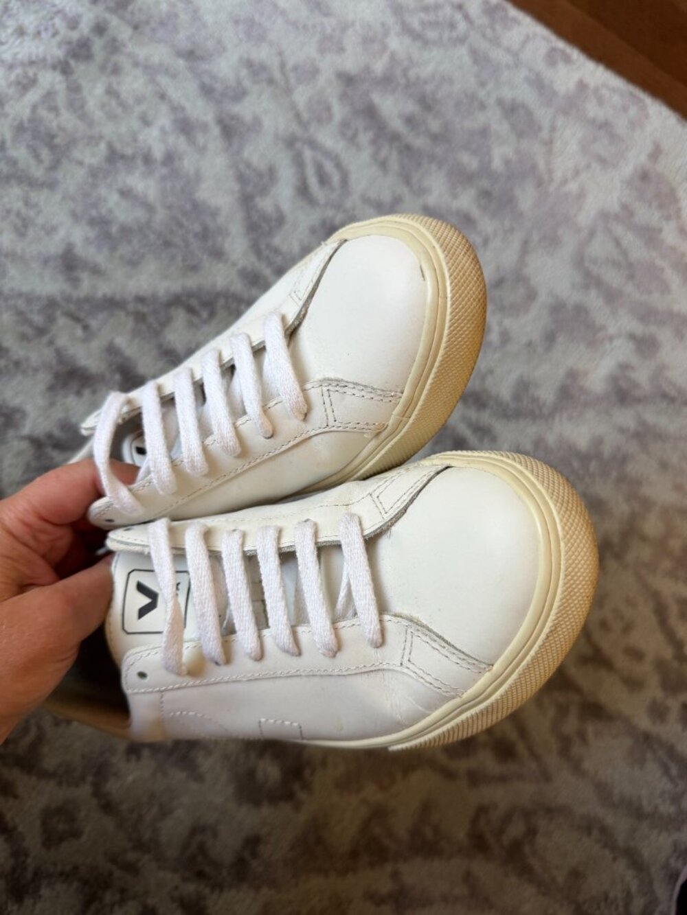 VEJA Esplar Leather White Sneakers - Picture 8 of 13